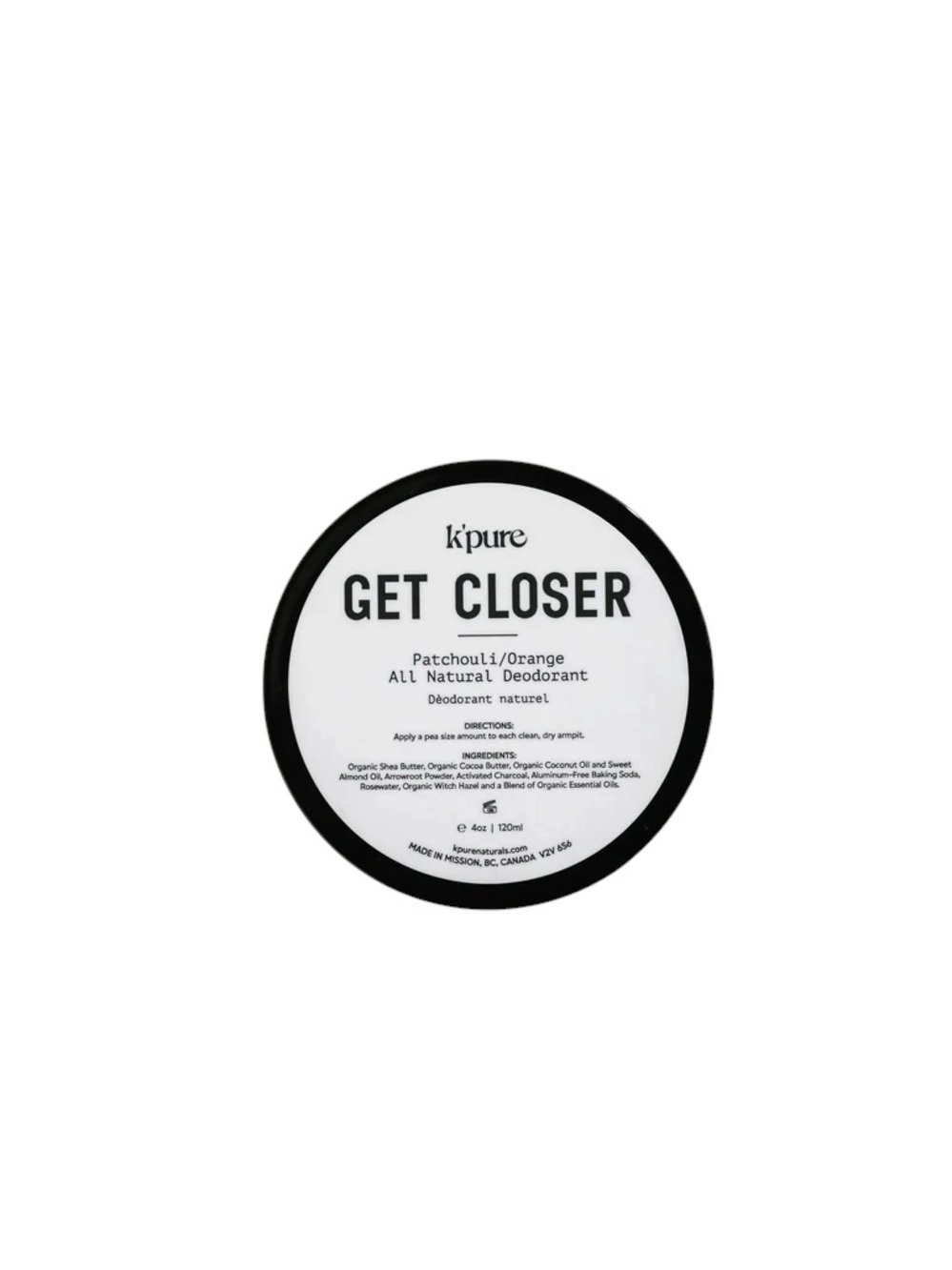 k'pure Get Closer All Natural Deodorant | NWT